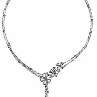1115 - 18K White Yellow Gold Diamond Necklace